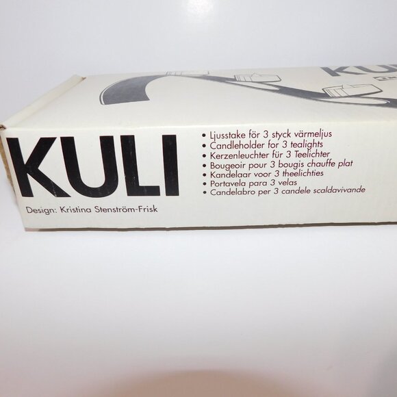 Vintage Ikea KULI 3 Tealight Holder black with box - Picture 3 of 8